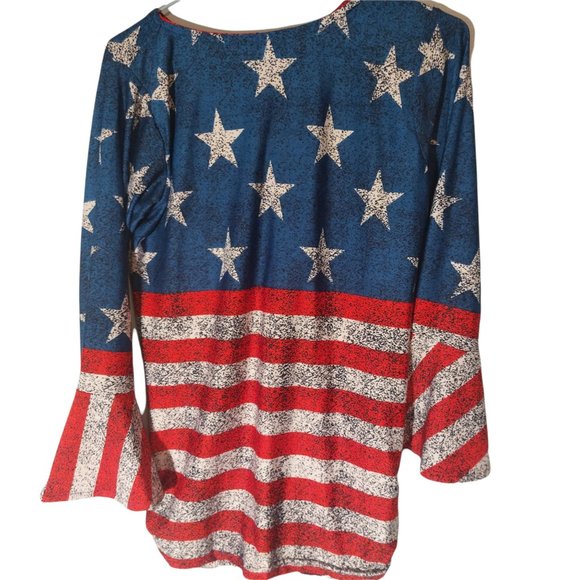 American Flag Pattern Blouse - Picture 5 of 5
